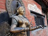 Kathmandu Patan Durbar Square Mul Chowk 08 River Goddess Jamuna Close Up 